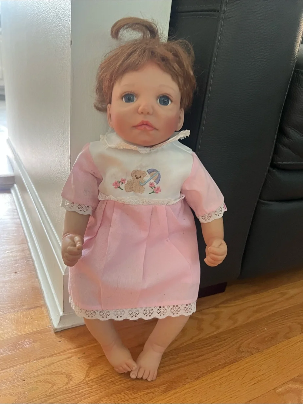 Realistic looking Baby Doll with Embroidered Dress marking A963